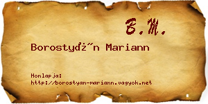 Borostyán Mariann névjegykártya
